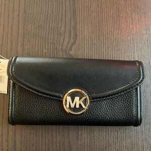 Michael Kors Black and Gold Wallet